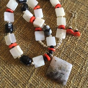 A Bit of Color Necklace and Earrings